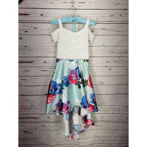 Speechless Lace Floral  Foil‎ High Low Maxi Dress - Picture 12 of 13